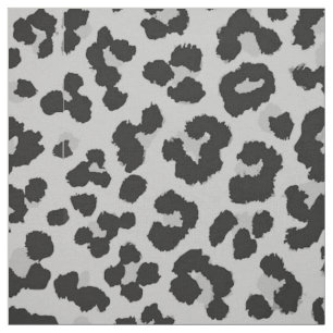 Graues Asche Leopard Cheetah Animal Print Muster Stoff