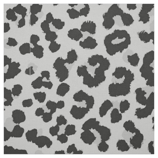 Graues Asche Leopard Cheetah Animal Print Muster Stoff (Muster)
