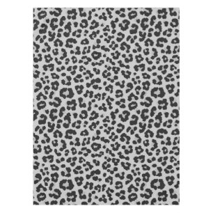 Graues Asche Leopard Cheetah Animal Print Muster Tischdecke