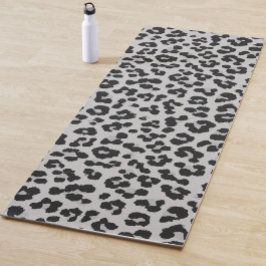 Graues Asche Leopard Cheetah Animal Print Muster Yogamatte
