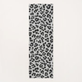 Graues Asche Leopard Cheetah Animal Print Muster Yogamatte (Vorderseite)