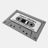 Graues Audio-Kassettenband Fußmatte (Schrägansicht)