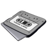 Graues Audio-Kassettenband Laptopschutzhülle (Vorne Knopf)