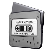 Graues Audio-Kassettenband Laptopschutzhülle (Vorderseite Links)