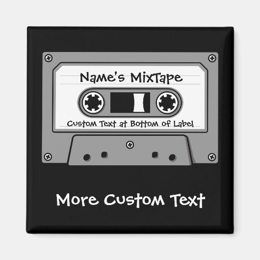 Graues Audio-Kassettenband Magnet (Vorne)