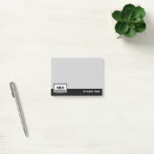 Graues Audio-Kassettenband Post-it Klebezettel (Büro)