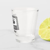 Graues Audio-Kassettenband Schnapsglas (Rechts)