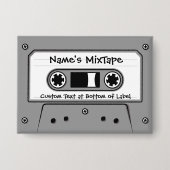 Graues Audiokassettenband Button (Vorderseite)