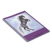 Graues aufrichtenpferdenotizbuch notizblock (Rechte Seite)
