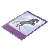 Graues aufrichtenpferdenotizbuch notizblock (Linke Seite)