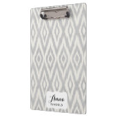 Graues aztekisches PastellAquarell Ikat weich Klemmbrett (Links)