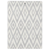 Graues aztekisches PastellAquarell Ikat weich Klemmbrett (Rückseite)