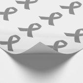 Graues Band-Bewusstsein - Zombie, Hirntumor Geschenkpapier (Ecke)