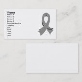 Graues Band-Bewusstseins-stilvolle Visitenkarte (Vorne/Hinten)