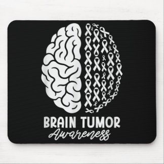 Graues Band BTAM Monat der Hirntumoraufklärung Mousepad