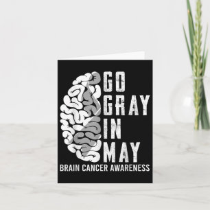 Graues Band im Mai Gehirntumor Karte