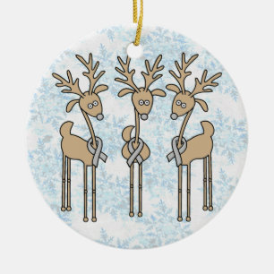 Graues Band-Ren (Diabetes) Keramikornament