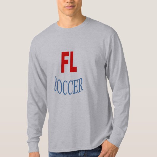 Graues basisches T-Shirt FLORIDA SOCCER (Vorderseite)