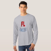Graues basisches T-Shirt FLORIDA SOCCER (Vorne ganz)