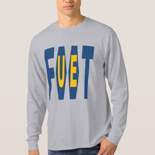 Graues basisches T-Shirt FOOT EU (Vorderseite)