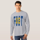 Graues basisches T-Shirt FOOT EU (Vorne ganz)