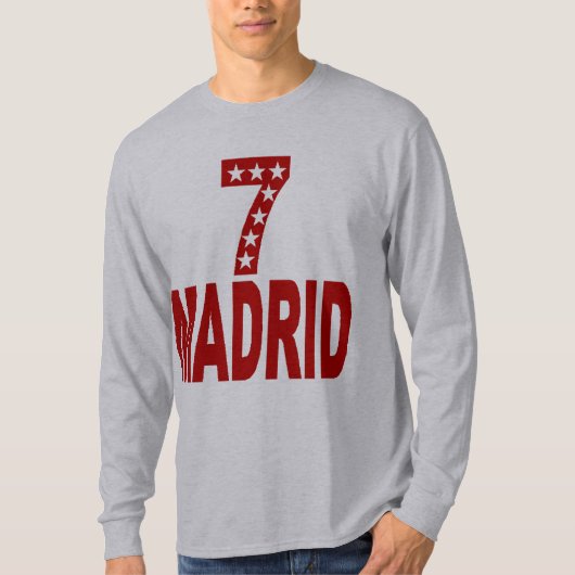 Graues basisches T-Shirt MADRID 7 ETOILES (Vorderseite)