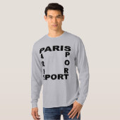 Graues basisches T-Shirt PARIS SPORT (Vorne ganz)