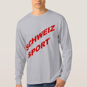 Graues basisches T-Shirt SCHWEIZ SPORT