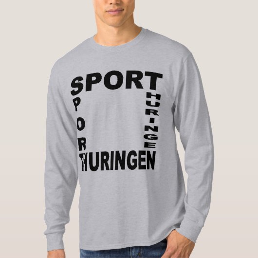 Graues basisches T-Shirt SPORT THURINGEN (Vorderseite)