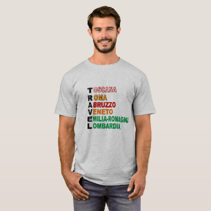 Graues basisches T-Shirt TRAVEL ITALIEN