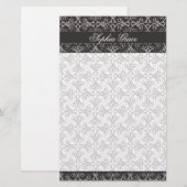Graues Beeren-Gruppen-Briefpapier Briefpapier (Vorne/Hinten)