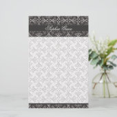 Graues Beeren-Gruppen-Briefpapier Briefpapier (Stehend Vorderseite)