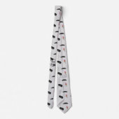 Graues Begräbnismuster Krawatte (Rückseite)