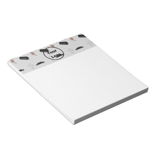 Graues Begräbnismuster Notizblock (angewinkelt)