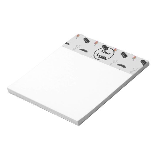 Graues Begräbnismuster Notizblock (Rotiert)