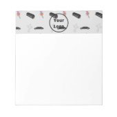 Graues Begräbnismuster Notizblock (Vorderseite)