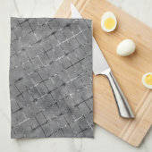 Graues Bild in Rechteck, Helligkeitsdraht untertei Geschirrtuch (Viertel Falte)