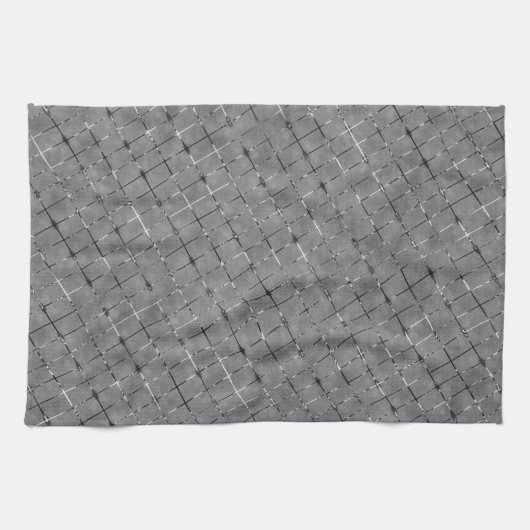 Graues Bild in Rechteck, Helligkeitsdraht untertei Geschirrtuch (Horizontal)