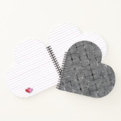 Graues Bild in Rechteck, Helligkeitsdraht untertei Notizblock (Innenseite)