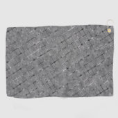 Graues Bild in Rechtecke geteilt, glänzend Draht Golfhandtuch (Horizontal)