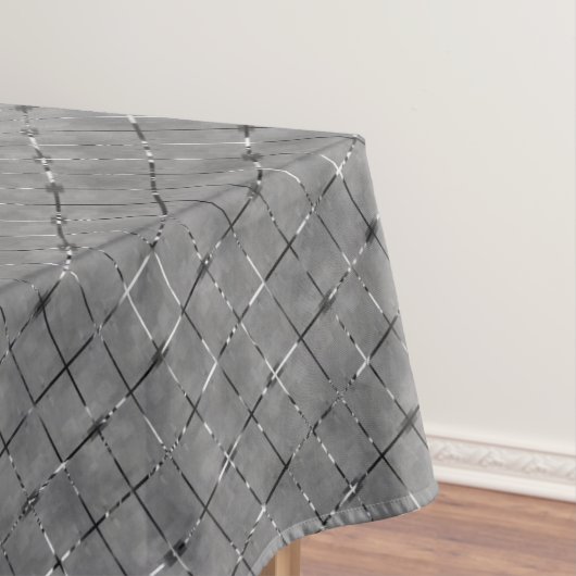 Graues Bild in Rechtecke unterteilt, glänzender Dr Tischdecke (Beispiel)