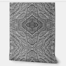 Graues Bio abstraktes Vinyl-Wallpaper Tapete