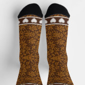 Graues Blattmuster Socken (Oben)