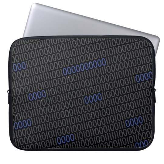 Graues Blau der Binärzahlen Laptopschutzhülle