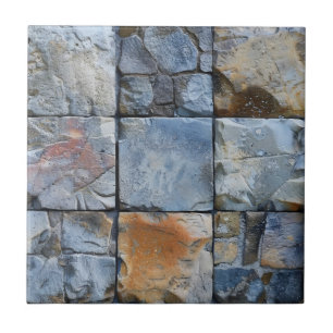 Graues blaues Stone Tile Muster Fliese