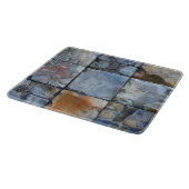 Graues blaues Stone Tile Muster Schneidebrett (Ecke)