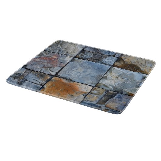 Graues blaues Stone Tile Muster Schneidebrett (Ecke)