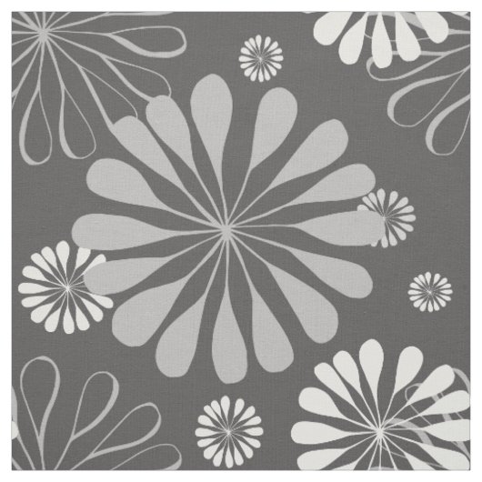 graues Blumengewebe Stoff (Muster)