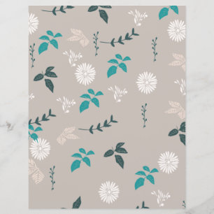 Graues Blumenschmuck-Album-Papier