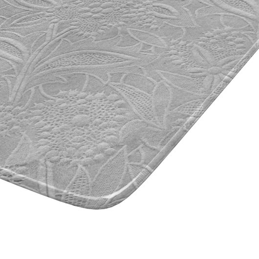 Graues Blütenglas Schneidebrett (Ecke)